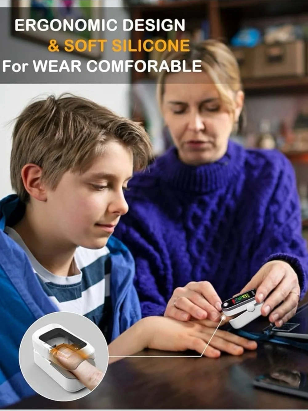 Digital Finger Pulse Oximeter, no batteries included